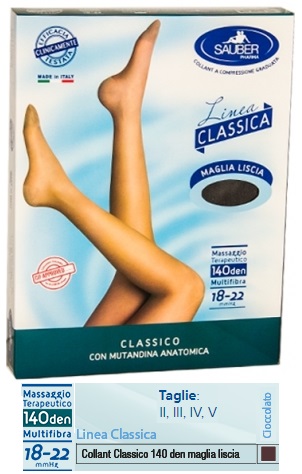 SAUBER CLASSICO COLLANT 140 DENARI MAGLIA LISCIA CIOCCOLATO 5 - pharmaluna