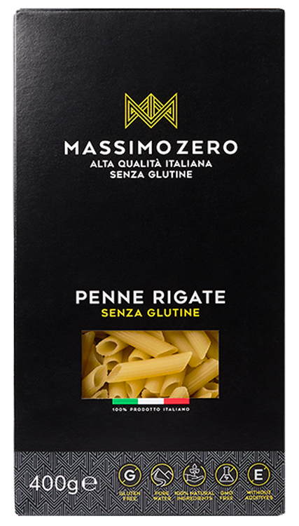 MASSIMO ZERO PENNE RIGATE 400 G - pharmaluna