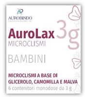 MICROCLISMI PER BAMBINI AUROLAX 6 CONTENITORI 3 G - pharmaluna