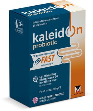 KALEIDON PROBIOTIC FAST FRUTTI DI BOSCO 10 BUSTE OROSOLUBILI - pharmaluna