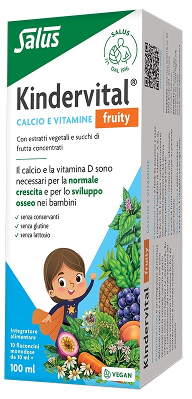 FLORADIX KINDERVITAL FRUITY FORMULA POTENZIATA 10 FLACONCINI MONODOSE X 10 ML PER BAMBINI DA 3 A 12 ANNI - pharmaluna