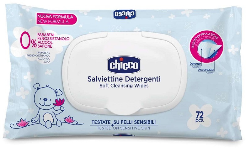 CHICCO COSMESI SALVIETTE 72 PEZZI PLAQ - pharmaluna