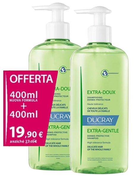 EXTRA DELICATO SHAMPOO DERMOPROTETTIVO 400 ML BIPACK - pharmaluna