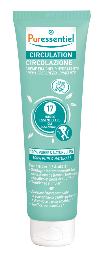 PURESSENTIEL CREMA CIRCOLAZIONE FRESCHEZZA IDRATANTE GAMBE EI STANCHI 100 ML - pharmaluna