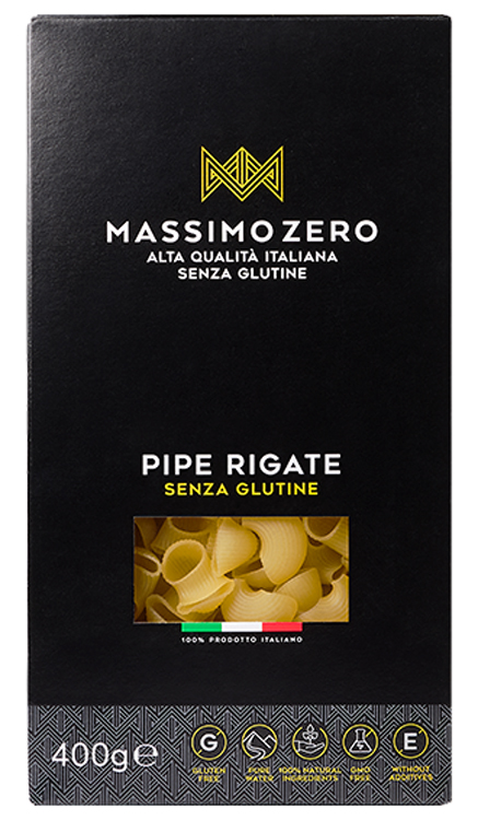 MASSIMO ZERO PIPE RIGATE 400 G - pharmaluna