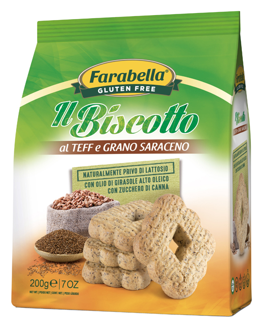 FARABELLA IL BISCOTTO AL TEFF E GRANO SARACENO 200 G - pharmaluna