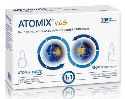 ATOMIX VAS KIT PER IGIENE FUNZIONALE DELLE VIE AEREE SUPERIORI ATOMIC WAVE + SPRAY - pharmaluna