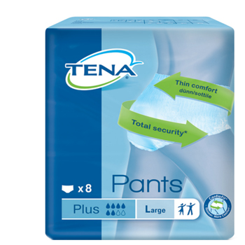 PANNOLONE PULL-UP TENA PANTS PLUS TAGLIA LARGE 8 PEZZI - pharmaluna