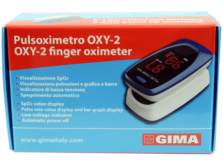 PULSOXIMETRO DA DITO OXY-2 SCHERMO LED 60X30,5X32,5MM 1 PEZZO - pharmaluna
