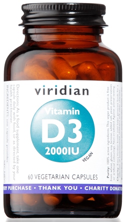 VIRIDIAN VITAMIN D3 2000IU 60CPS - pharmaluna