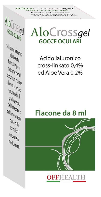 ALOCROSS GOCCE OCULARI ACIDO IALURONICO CROSS-LINKATO 0,2% E ALOE VERA 8 ML - pharmaluna
