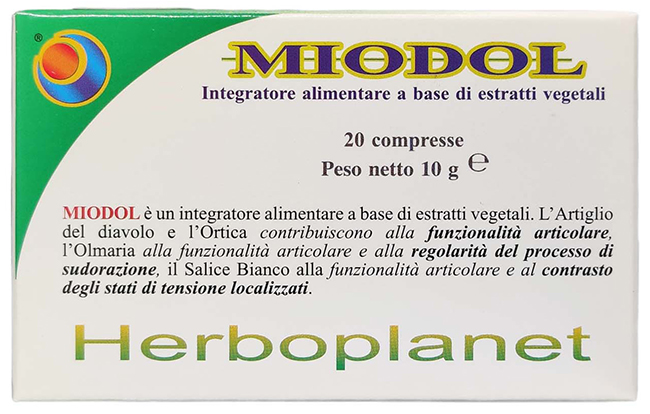 MIODOL 20 COMPRESSE BLISTER 10 G - pharmaluna