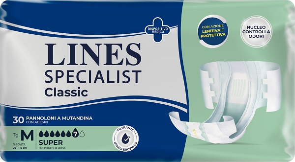 PANNOLONE A MUTANDA LINES SPECIALIST CLASSIC SUPER MM 30 PEZZI - pharmaluna