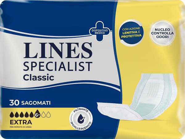 PANNOLONE LINES SPECIALIST CLASSIC SAGOMATO EXTRA 30 PEZZI - pharmaluna