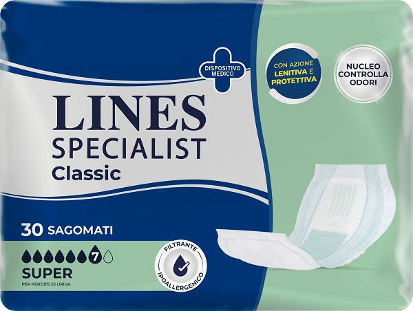 PANNOLONE LINES SPECIALIST CLASSIC SAGOMATO SUPER 30 PEZZI - pharmaluna