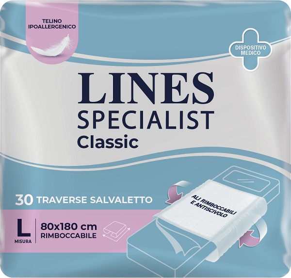 TRAVERSA LINES SPECIALIST CLASSIC 80X180 CM 30 PEZZI - pharmaluna