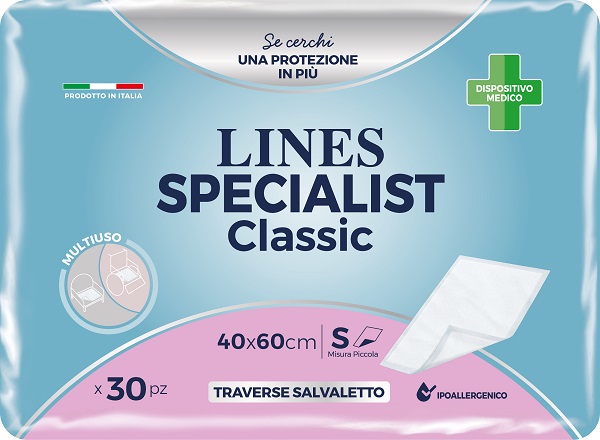 TRAVERSA PER INCONTINENZA LINES SPECIALIST CLASSIC 40X60 CM 30 PEZZI - pharmaluna