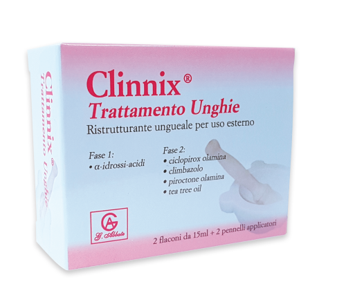 CLINNIX TRATTAMENTO UNGHIE 2 FLACONI 15 ML + 2 PENNELLI APPLICATORI - pharmaluna