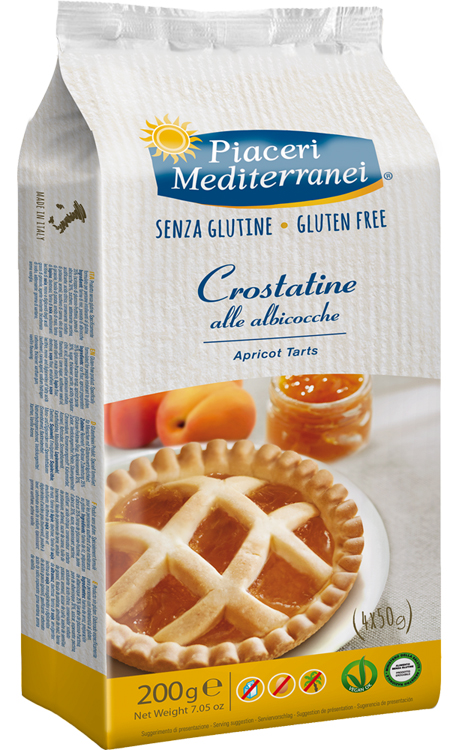 PIACERI MEDITERRANEI LE BONTA' DEL MATTINO CROSTATINE ALL'ALBICOCCA 4 X 50 G - pharmaluna