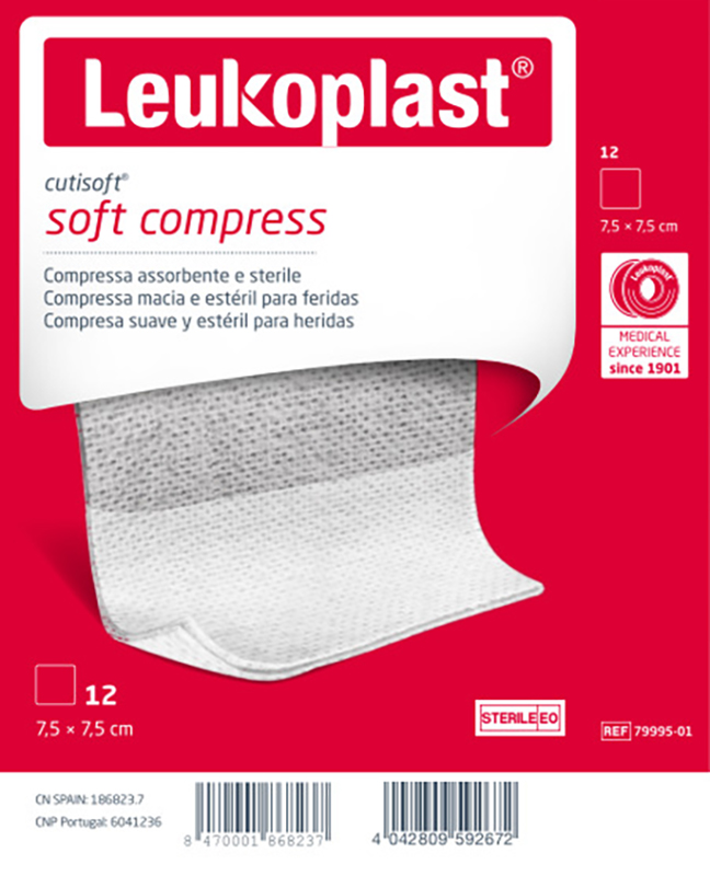 GARZA IDROFILA COMPRESSA CUTISOFT TESSUTO NON TESSUTO 7,5X7,5 CM 12 PEZZI - pharmaluna