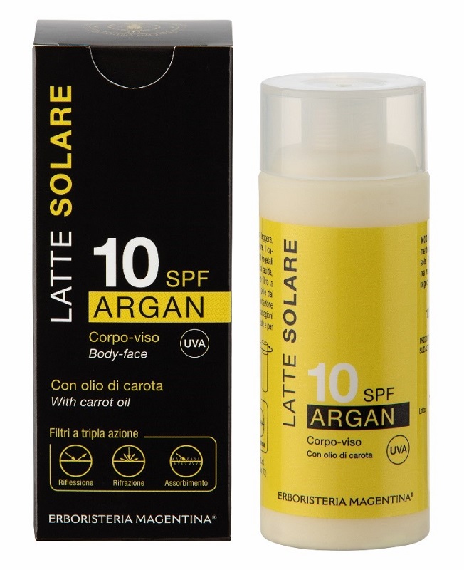 SOLARE ARGAN 10SPF 125 ML LATTE - pharmaluna