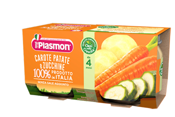 PLASMON OMOGENEIZZATO CAROTE PATATE ZUCCHINE 4 X 80 G - pharmaluna