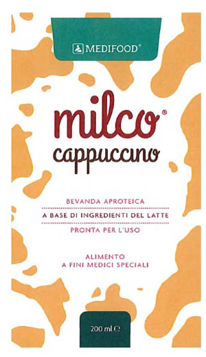 MEDIFOOD MILCO BEVANDA APROTEICA CAPPUCCINO 6 X 200 ML - pharmaluna