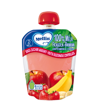 MELLIN POUCH MELA/FRAGOLA/BANANA 90 G - pharmaluna