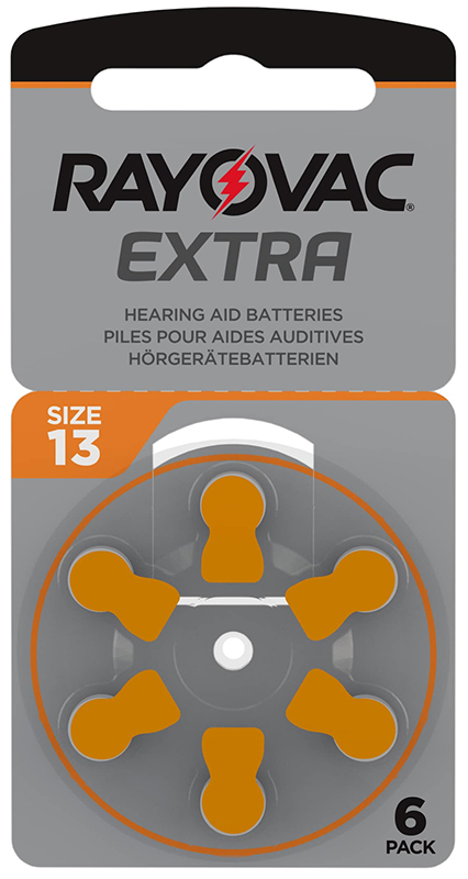 BATTERIA MODELLO 13 PER AMPLIFICATORE ACUSTICO 6 PEZZI - pharmaluna