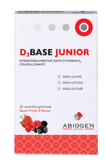 D3BASE JUNIOR 30 CARAMELLE GOMMOSE FRUTTI DI BOSCO - pharmaluna