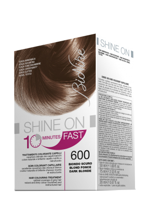 BIONIKE SHINE ON FAST TRATTAMENTO COLORANTE CAPELLI BIONDO SCURO 600 FLACONE 60 ML + TUBO 60 ML - pharmaluna
