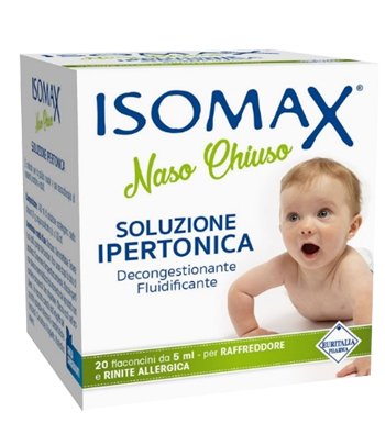 SOLUZIONE IPERTONICA ISOMAX NASO CHIUSO 20 FLACONCINI DA 5 ML - pharmaluna