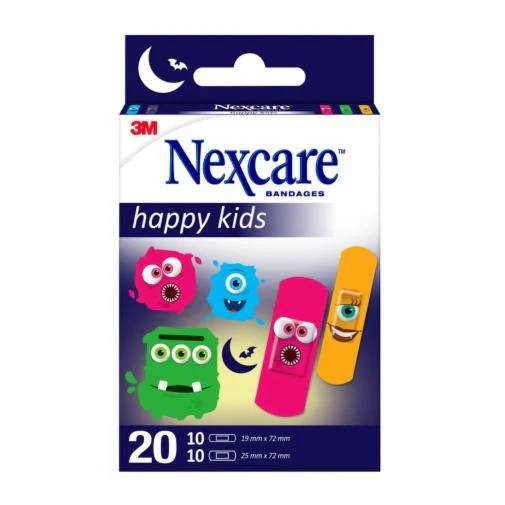 CEROTTI NEXCARE KIDS PLASTERS MONSTERS 20 PEZZI ASSORTITI - pharmaluna