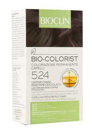 BIOCLIN BIO COLORIST 5,24 CASTANO CHIARO BEIGE RAME CIOCCOLATO - pharmaluna