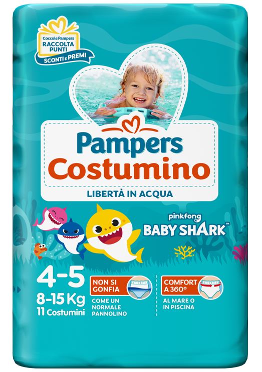 PAMPERS COSTUMINO CP 11 TG4 TG 4 11 PEZZI - pharmaluna