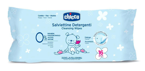 CHICCO COSMESI SALVIETTINE 16 PEZZI - pharmaluna