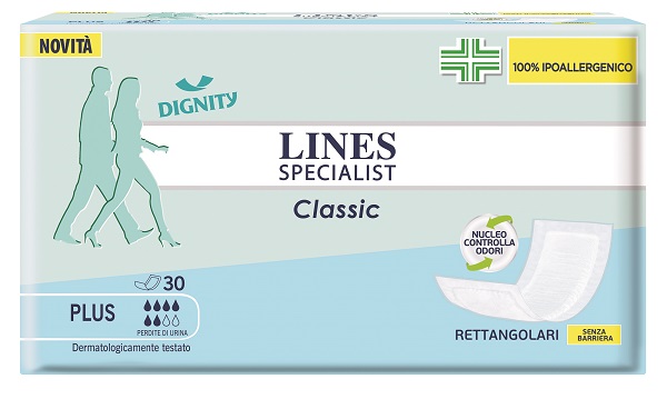 PANNOLONE LINES SPECIALIST CLASSIC RETTANGOLARE SENZA BARRIERA CONTROL 30 PEZZI - pharmaluna