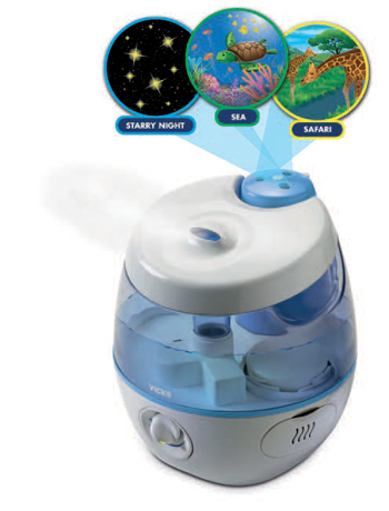VICKS SWEETDREAMS UMIDIFICATORE A ULTRASUONI CON PROIETTORE IMMAGINI - pharmaluna