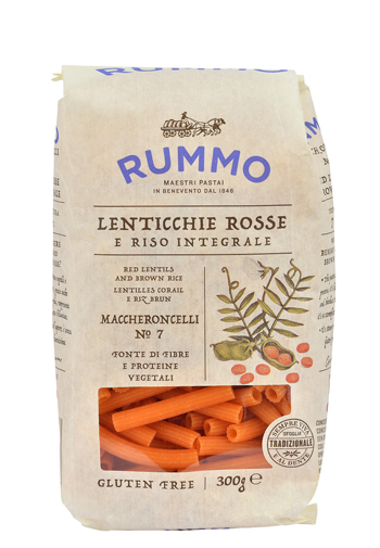 RUMMO MACCHERONCELLI N 7 LENTICCHIE ROSSE E RISO INTEGRALE 300 G - pharmaluna