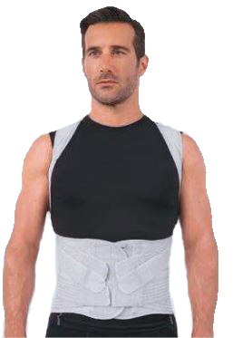 CORSETTO DORSOLOMBARE CON SPALLACCI SILVER M - pharmaluna