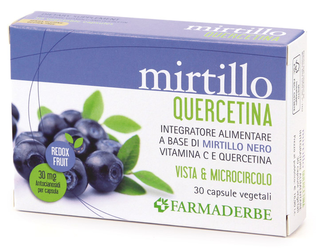 MIRTILLO QUERCETINA 30 CAPSULE - pharmaluna