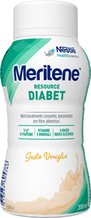 MERITENE RESOURCE DIABET VANIGLIA ALIMENTO IPERPROTEICO 28 VITAMINE E MINERALI 200 ML - pharmaluna