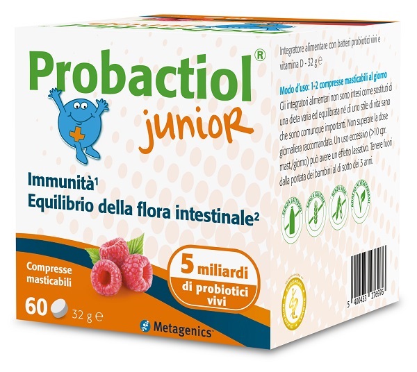 PROBACTIOL JUNIOR 60 COMPRESSE MASTICABILI NEW - pharmaluna