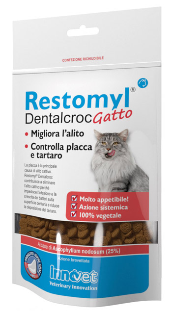RESTOMYL DENTALCROC GATTO BUSTA 60 G - pharmaluna