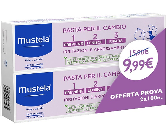 MUSTELA BIPACK PASTA CAMBIO 2 X 100 ML - pharmaluna