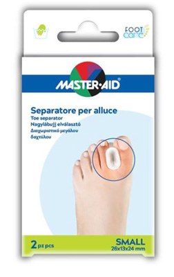 SEPARATORE DITA IN GEL MASTER-AID PER ALLUCE S 2 PEZZI - pharmaluna
