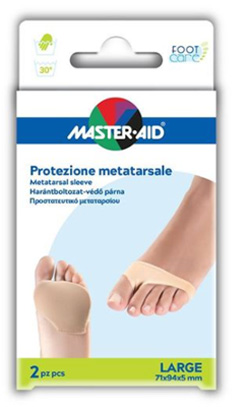 PROTEZIONE MASTER-AID PER METATARSO IN TESSUTO ELASTICO E GEL L 1 PAIO - pharmaluna