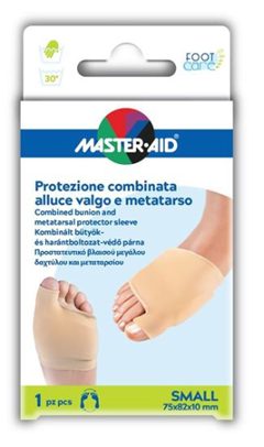 PROTEZIONE MASTER-AID PER ALLUCE VALGO E METATARSO S 1 PEZZO - pharmaluna