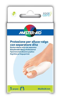 PROTEZIONE MASTER-AID PER ALLUCE VALGO CON SEPARATORE DITA INTEGRATO 1 PEZZO - pharmaluna