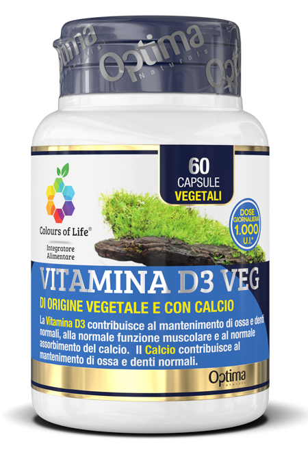 COLOURS OF LIFE VITAMINA D3 VEG 60 CAPSULE 500 MG - pharmaluna